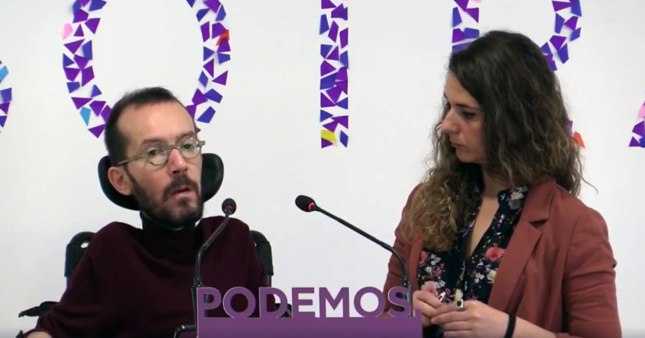 Echenique: «donde sí podría progresar una moción de censura sería en el Congreso de los Diputados, si Pedro Sánchez se atreviera a presentarla»
