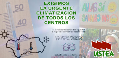 USTEA tacha de «DESVERGÜENZA» la proposición de Ley de Bioclimatización de los Centros Educativos de Andalucía