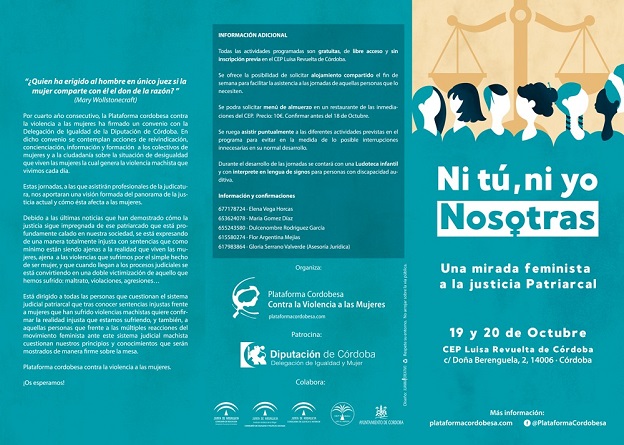 Jornadas «Ni tu ni yo Nosotras. Una mirada feminista a la Justicia Patriarcal»