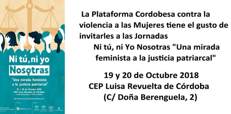 ¡Ya se acercan las jornada Ni tu, ni yo: NOSOTRAS!