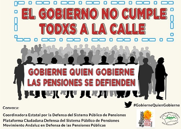 Organizaciones sociales en defensa del sistema público de pensiones consideran el Real Decreto Ley 28/2018 del Gobierno Sánchez una «inocentada», y llaman a movilizarse el 2 de febrero en las Tendillas