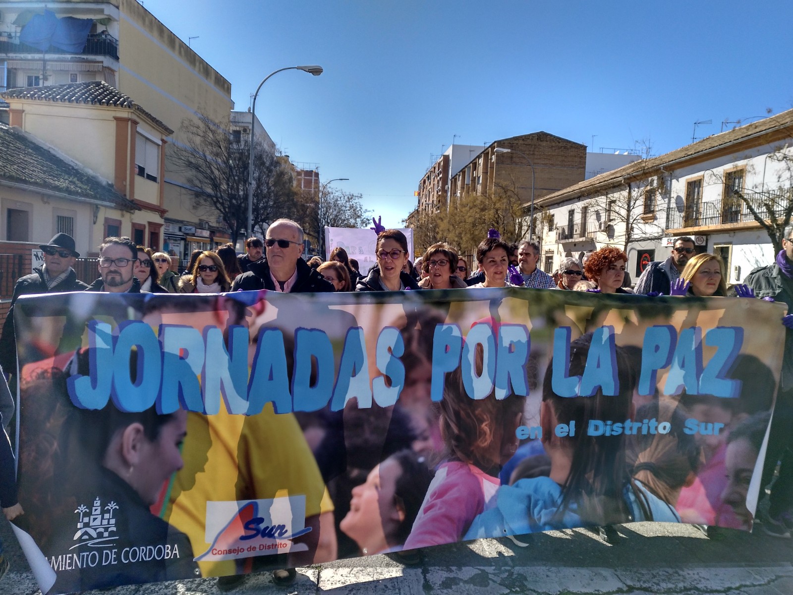 Marcha reivindicativa en las Jornadas por la Paz del distrito sur