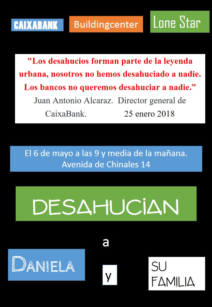Caixabank no quiere desahuciar a Daniela