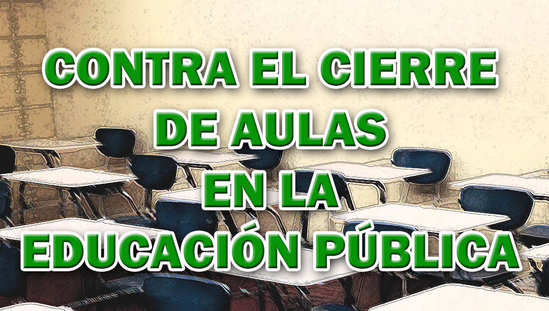 Sindicatos, AMPAS y otros colectivos se concentrarán contra el CIERRE de aulas en la EDUCACIÓN PÚBLICA