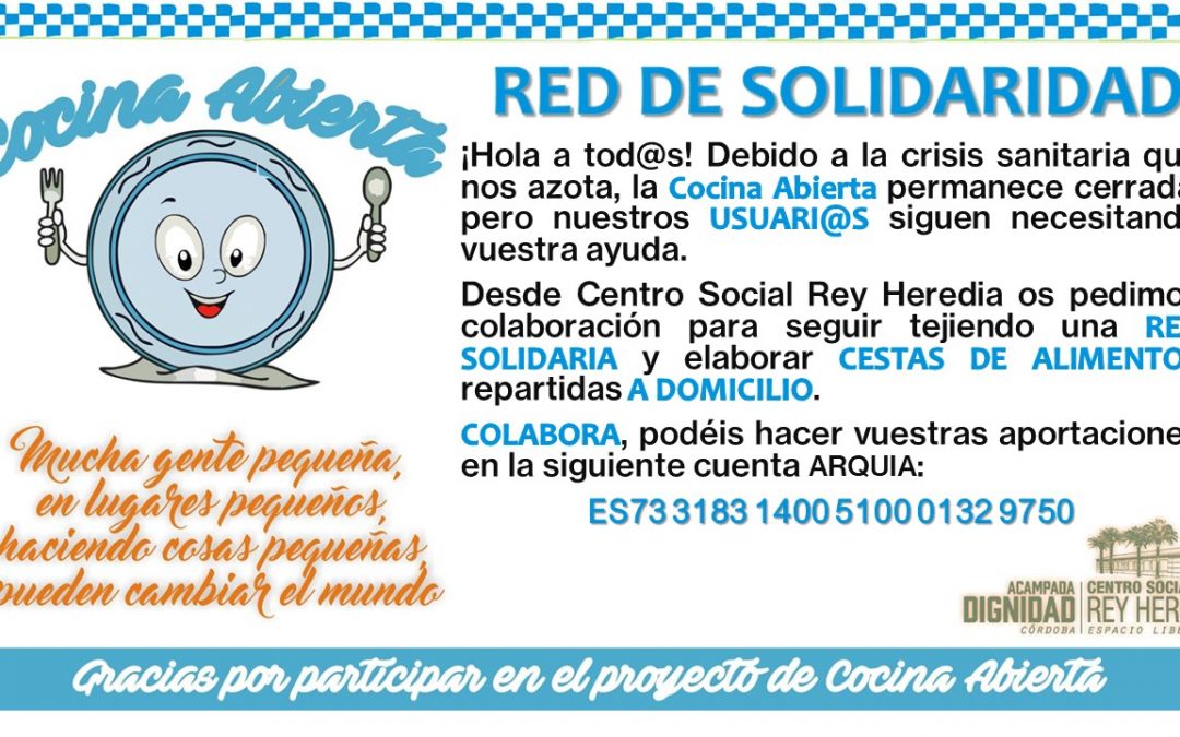La Cocina Abierta del C.S. Rey Heredia necesita ayuda