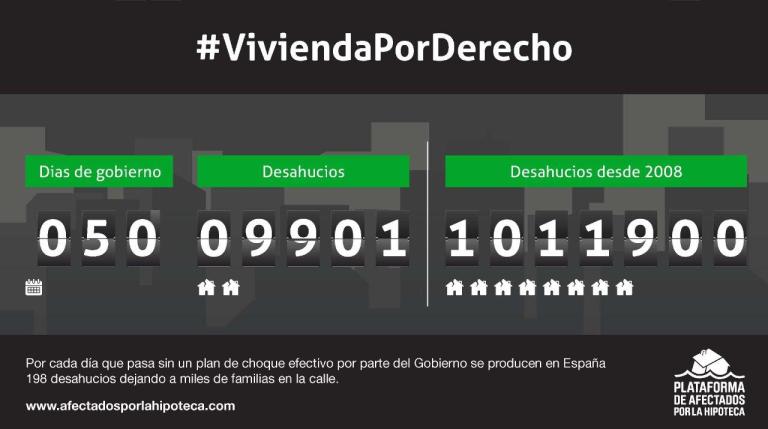 La PAH exige una moratoria real de los desahucios a la altura de la emergencia social actual