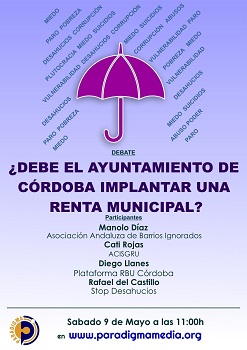 Nuevo debate en Paradigma Media Andalucía: «¿Debe el Ayuntamiento de Córdoba implantar una Renta Municipal?»