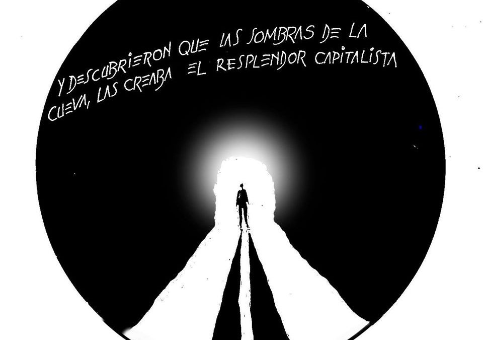 La viñeta de Goval: «las sombras de la cueva las creaba el resplandor capitalista»