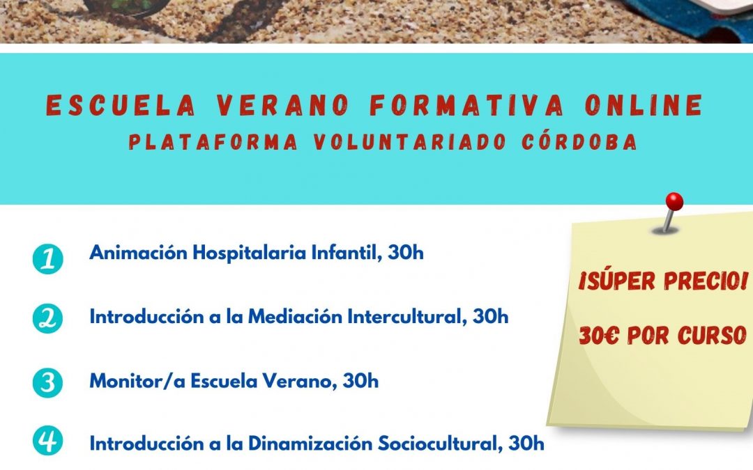 La Plataforma del Voluntariado de Córdoba lanza la  Escuela Formativa de Verano Online