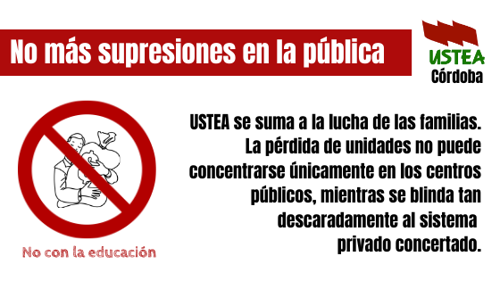USTEA Córdoba contra el cierre de líneas en la Escuela Pública