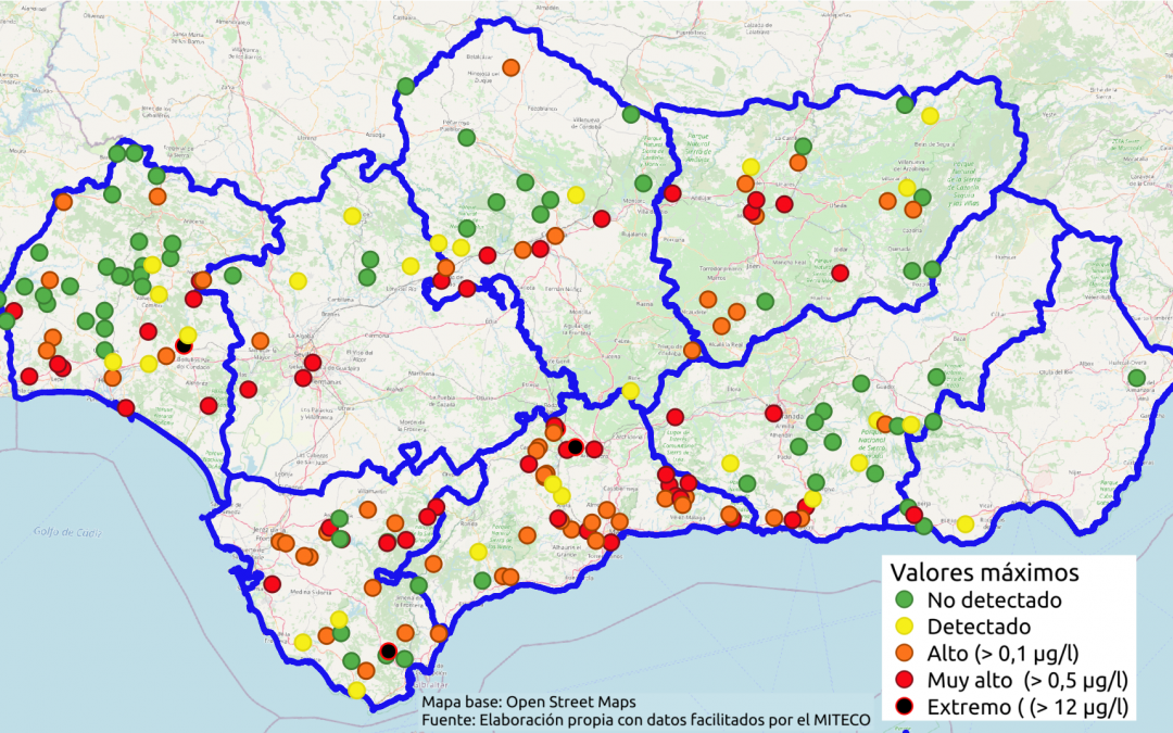 Ecologistas en Acción denuncia la alta contaminación con glifosato de los ríos andaluces.