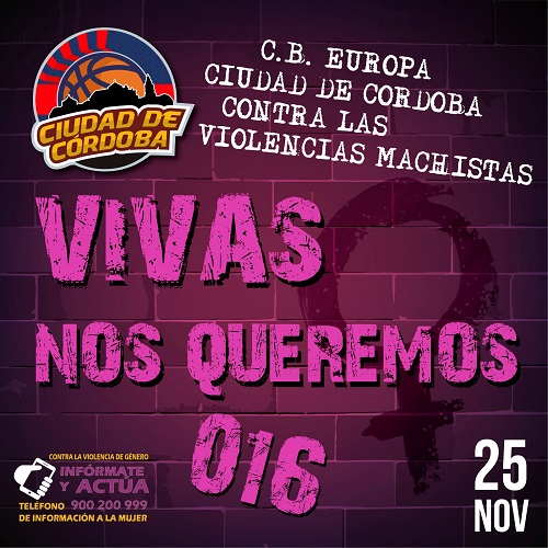 CBE Ciudad de Córdoba lleva, un año más, la sensibilización contra la violencia machista al deporte.
