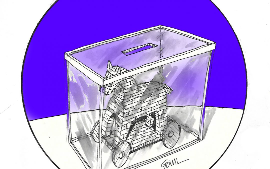 La viñeta de Goval: «Cuando los troyanos entran en democracia»