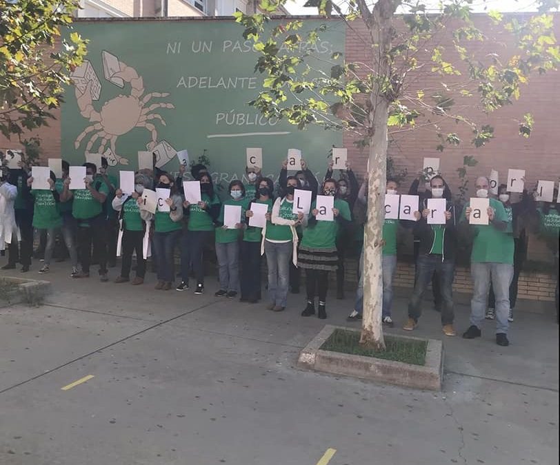 El IES Gran Capitán continua con sus acciones en defensa de la educación pública y por la seguridad sanitaria en las clases