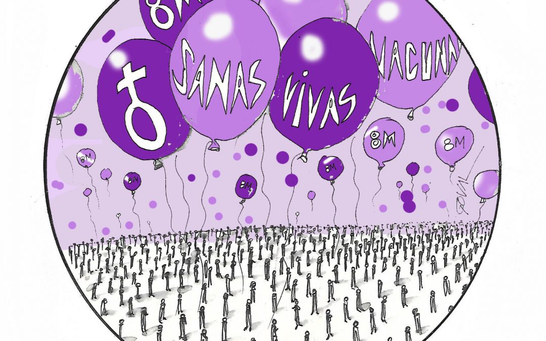 La viñeta de Goval: «Acabando con el virus ¡vacunémosnos!» #8M