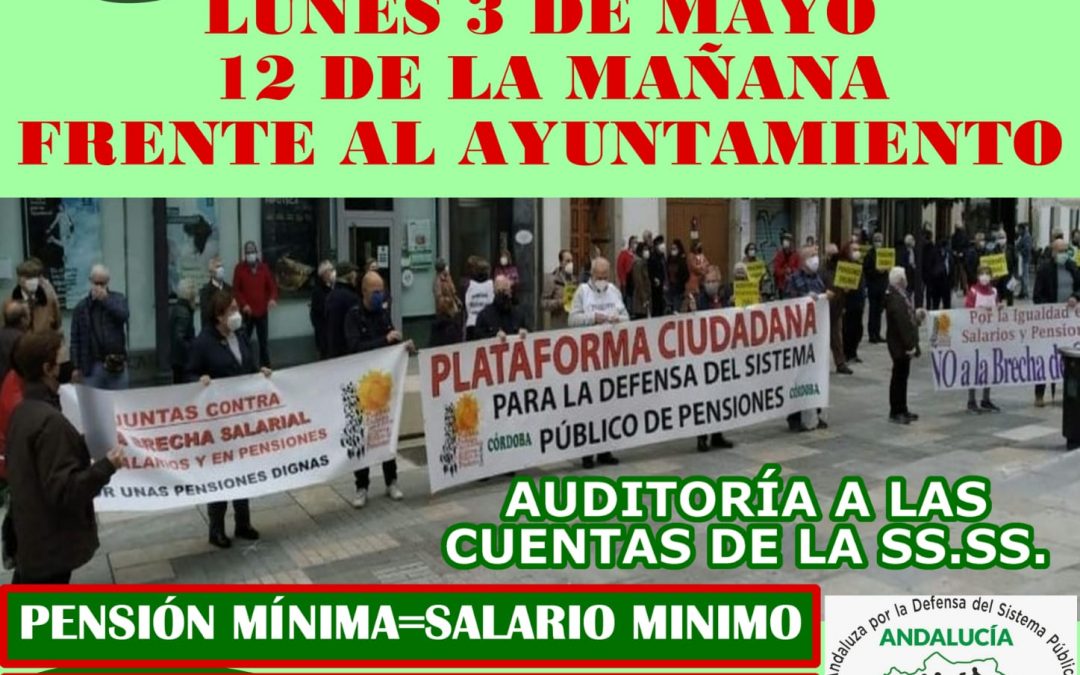 La Plataforma Cordobesa en Defensa de las Pensiones pide luchar contra el odio fascista de VOX