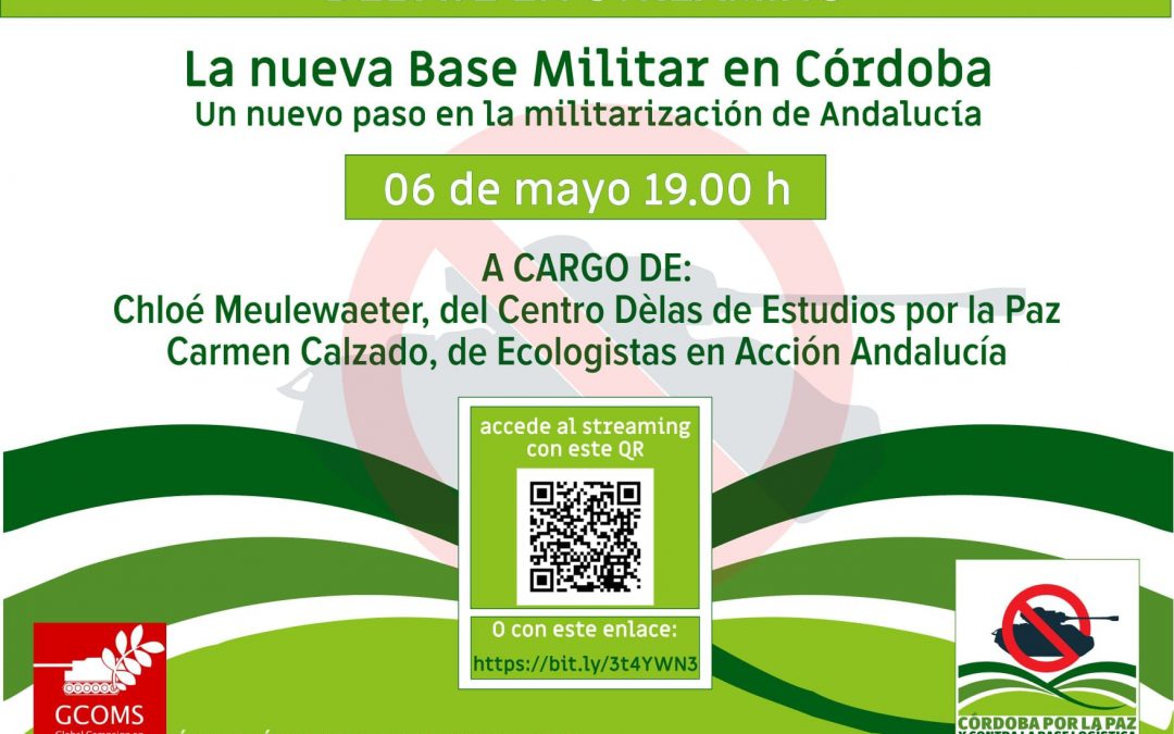 Convocan una charla-coloquio en streaming sobre la futura base logística militar de Córdoba