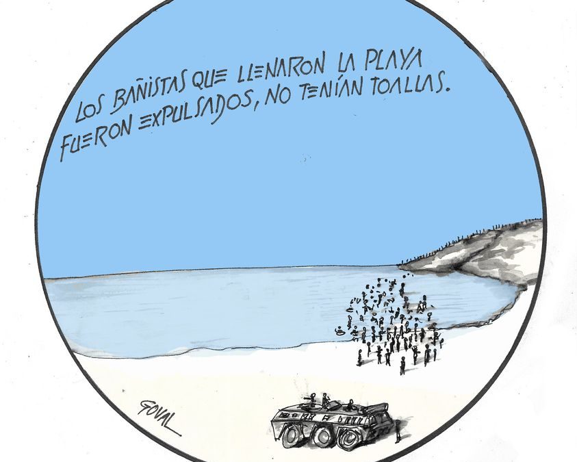 La viñeta de Goval: «Los bañistas no tenían toallas»
