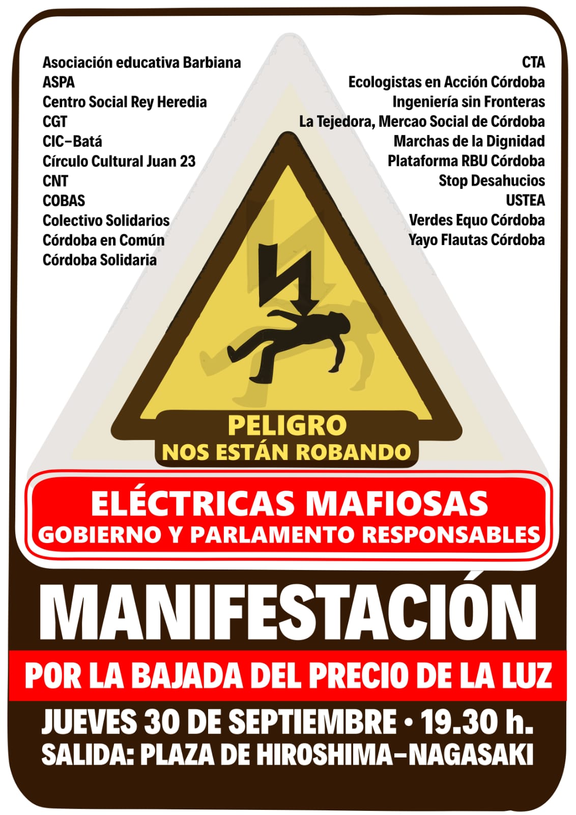 Cartel Eléctricas Marchas 30-09-21