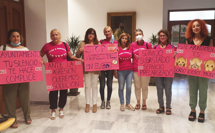 CTA denuncia las últimas agresiones a trabajadoras de la ayuda a domicilio por familiares de usuarios