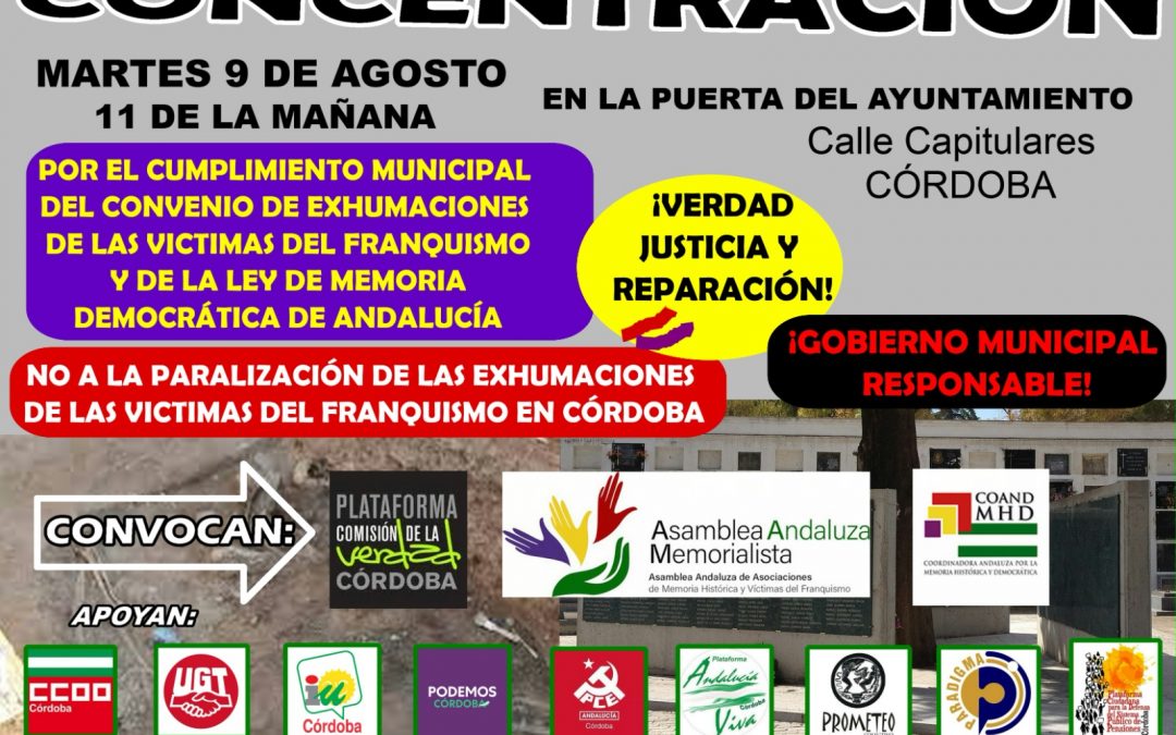 Vídeo resumen de la concentración por el cumplimiento del Convenio de exhumaciones