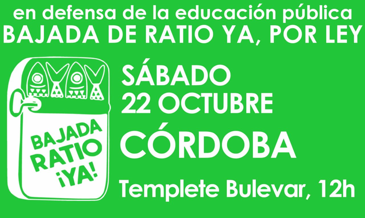 Cartel concentración Córdoba ILP Bajada ratios