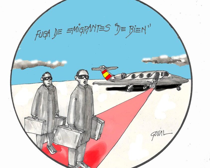 La viñeta de Goval: Fuga de emigrantes «de bien»
