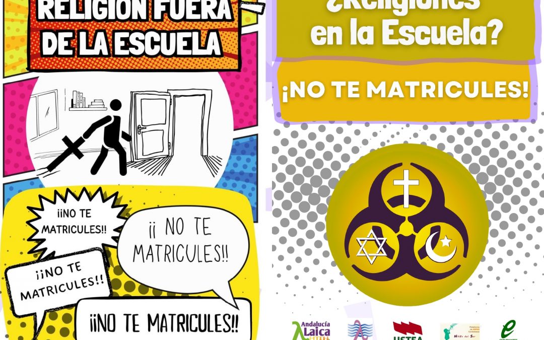 Organizaciones del ámbito educativo llaman a la no matriculación en la asignatura de religión