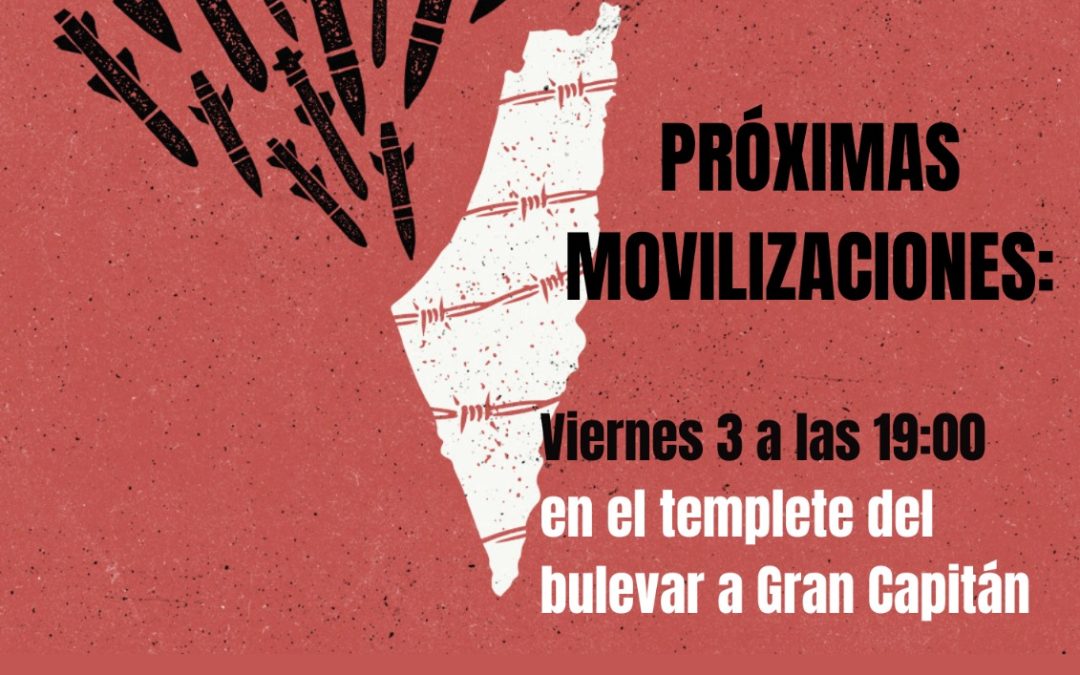 La Plataforma «Córdoba con Palestina» convoca nueva concentración