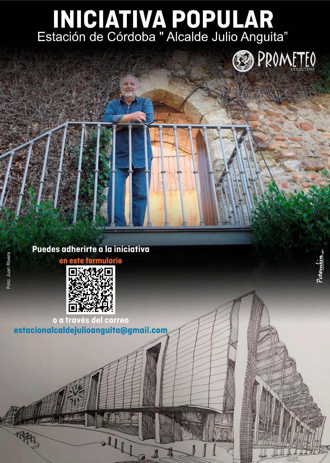 Cartel Estación Julio Anguita