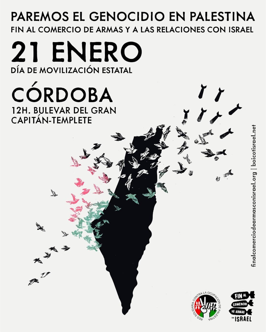 Manifestación Córdoba Palestina 21-01-2024