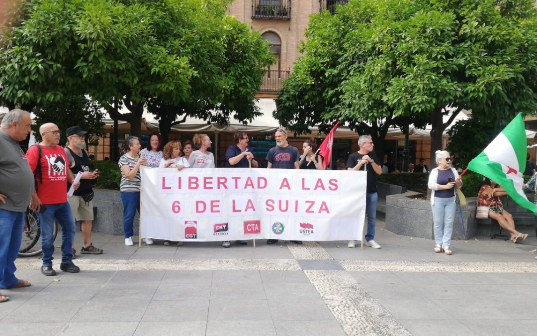 Los sindicatos realizan un llamamiento a la movilización para reclamar la libertad de “Las Seis de Suiza”